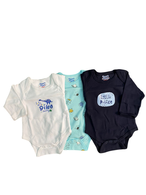 Pack of 3 full sleeve bodysuit