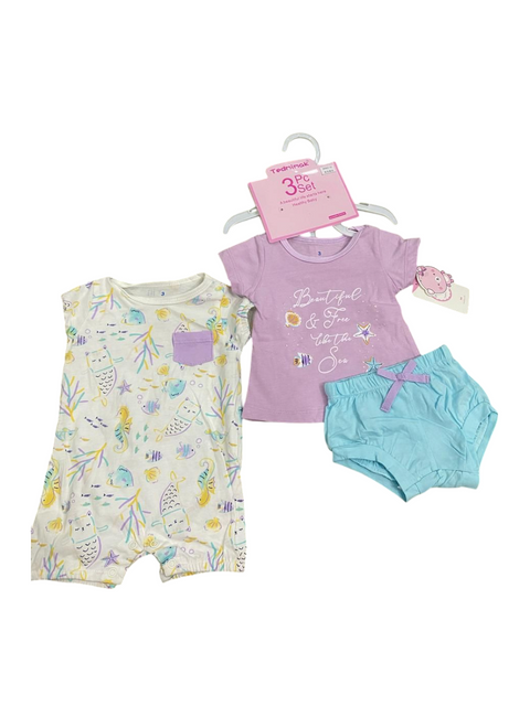 Cute lavender 3 pcs summer dress