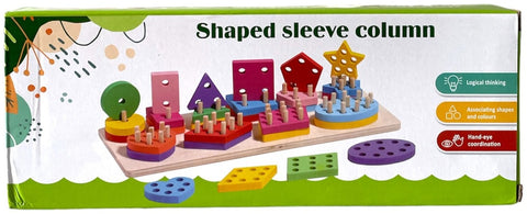 Wooden shaped sleeve column