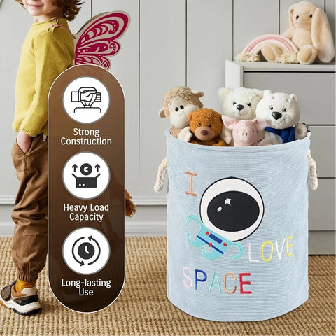 Premium velvet laundry basket