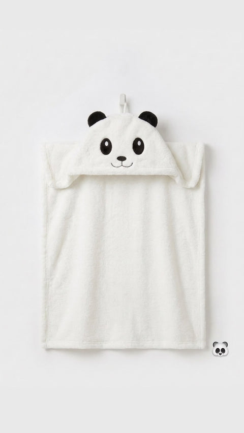 Baby panda hooded blanket