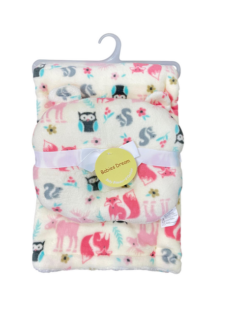 Cute blanket and head pillow