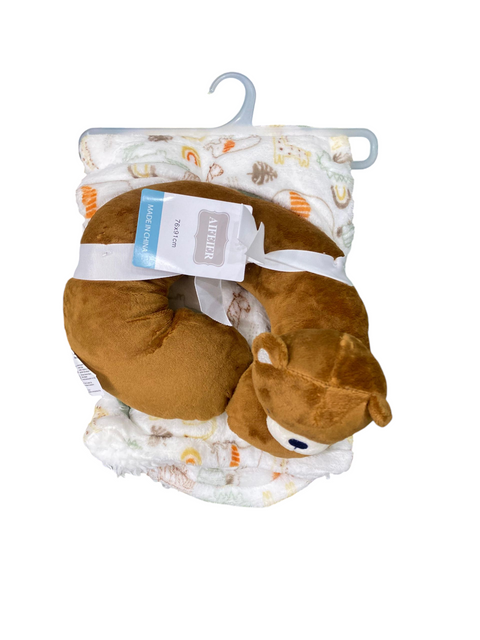 Round pillow character blanket