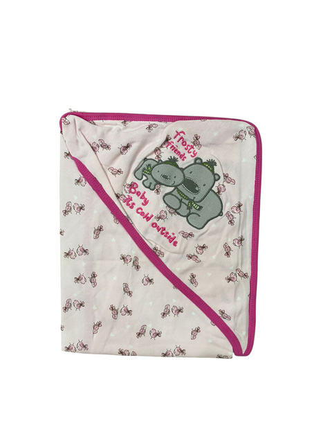 Embroidered hooded wrapping sheet