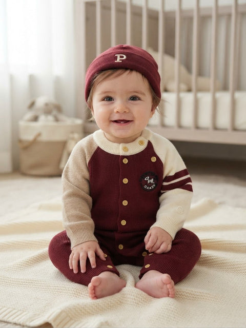 Warm crimson knit set