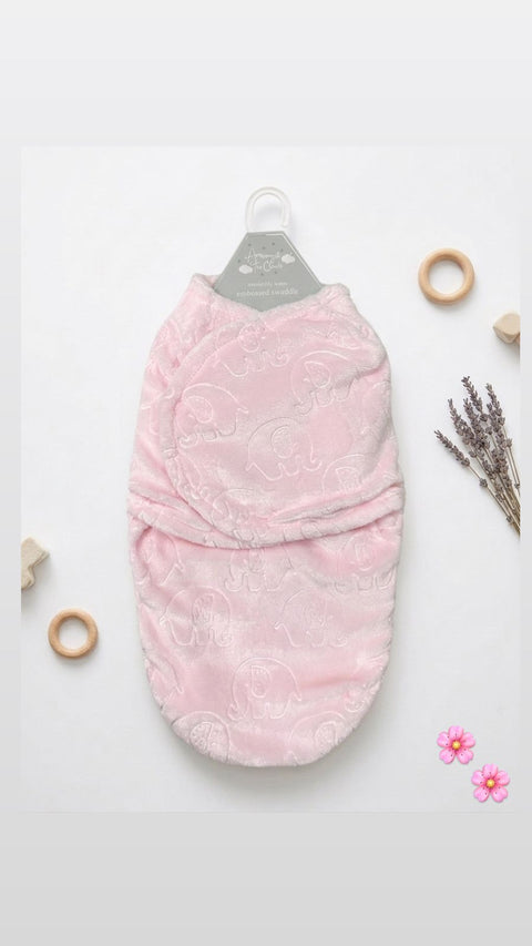 Angle is born fleece swaddle