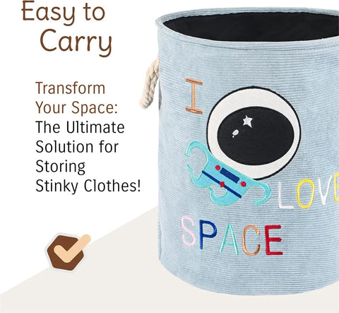 Premium velvet laundry basket