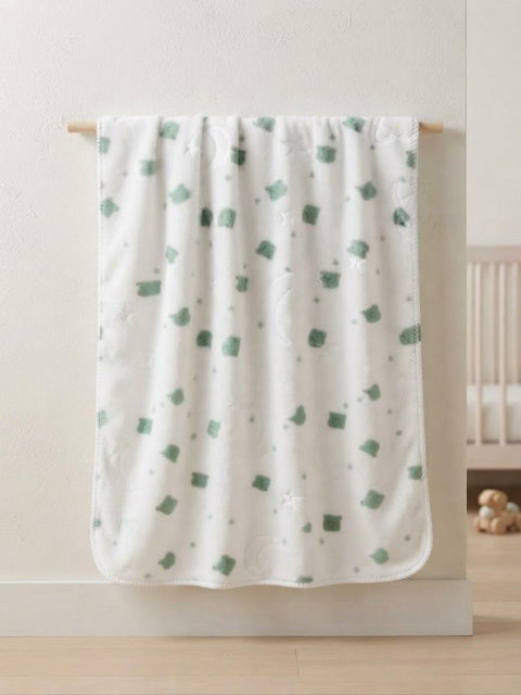 Gentle mint bear blanket
