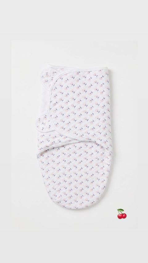 Little cherries quilted swaddle