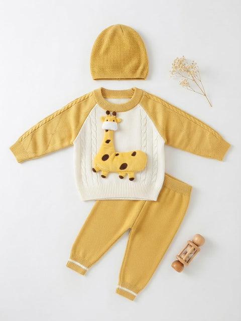 Gentle Giraffe Knit Set
