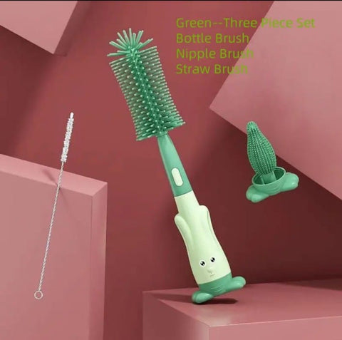 3 pcs silicon feeder brush set