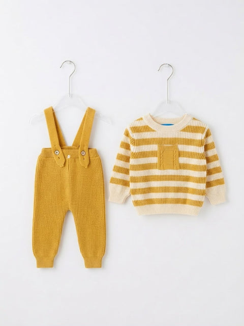 Little Sunshine Striped Knit Set