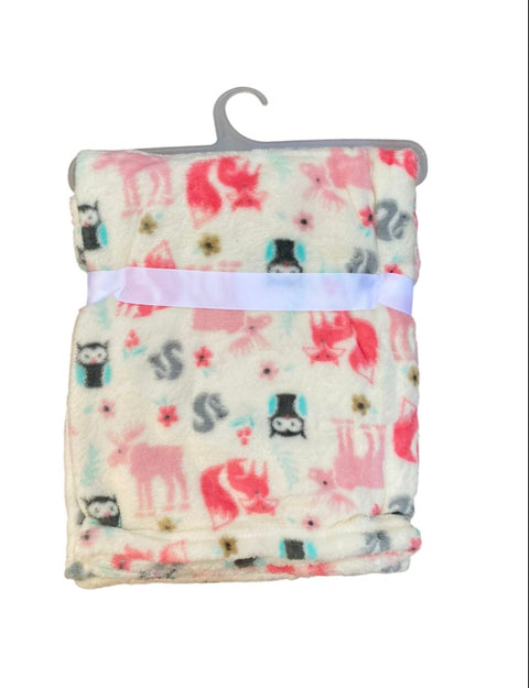 Baby plush blanket with stuff toy
