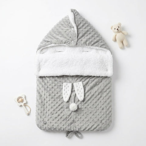 Grey Cute dotted swaddle wrap/ carrynest