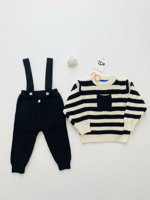 Little Sailor Striped Knit Set