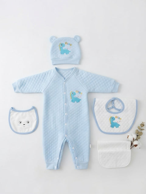 The Gentle Dino Quilted Baby Set