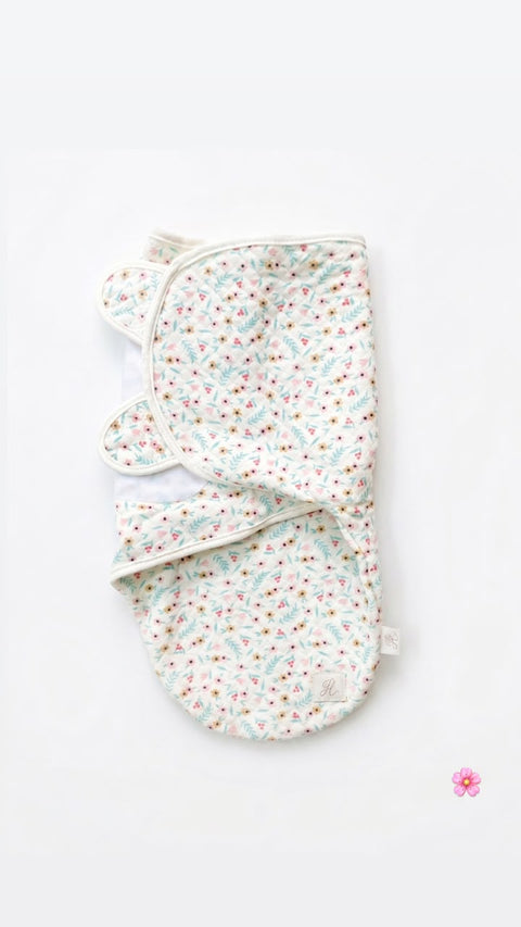 Little's floral garden quilted swaddle
