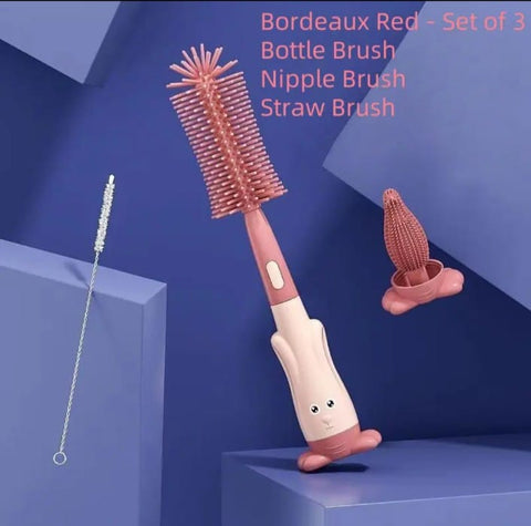 3 pcs silicon feeder brush set