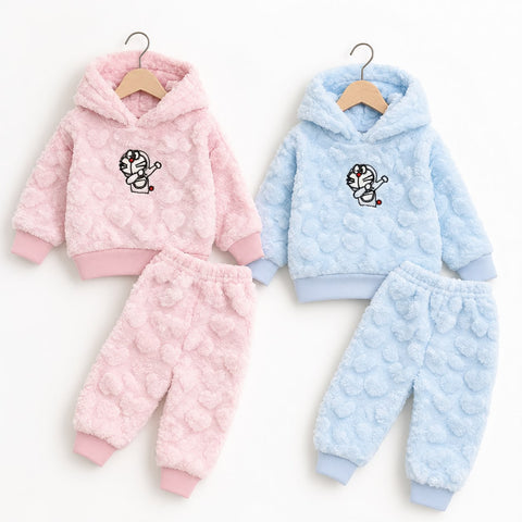 Hooded fur suits