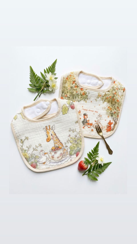 Happy dinner day bib set