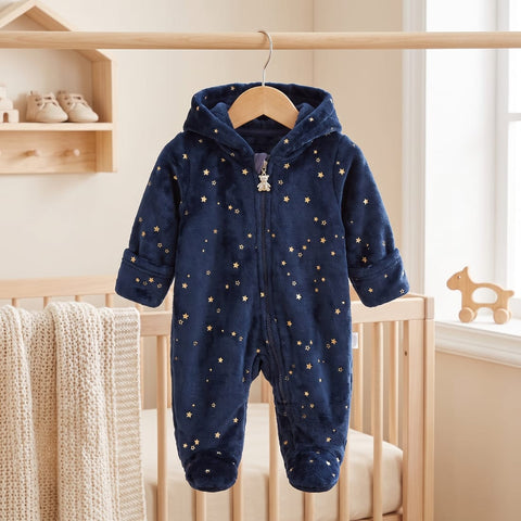 Blue star winter romper