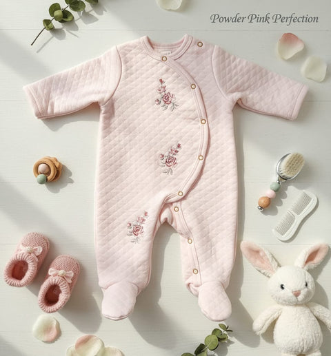Stylish girls quilted romper