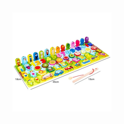 Wooden education puzzle board