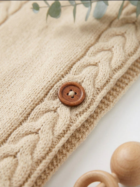 Cozy cable knit sleeping bag