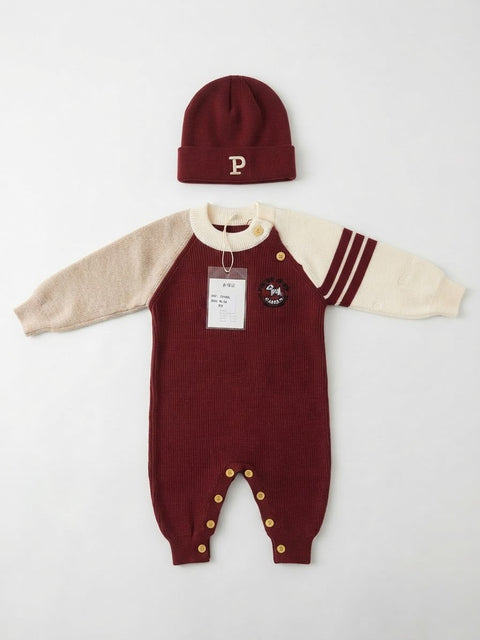 Warm crimson knit set