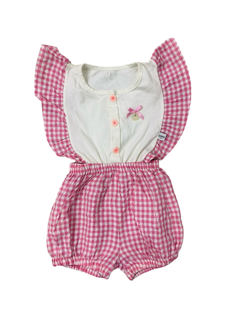 Pink cheque romper