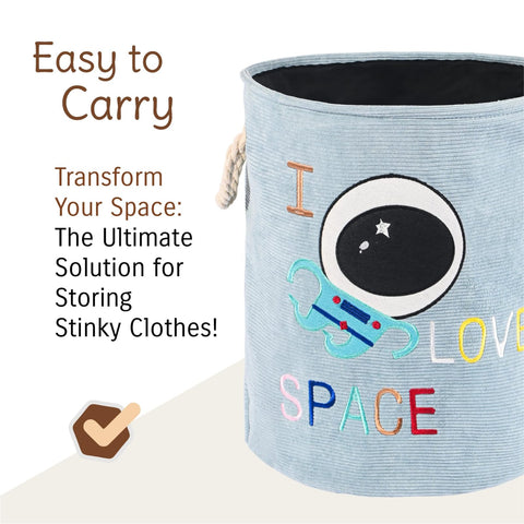 Premium velvet laundry basket