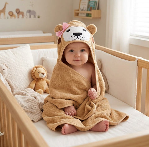 Lion bath towel