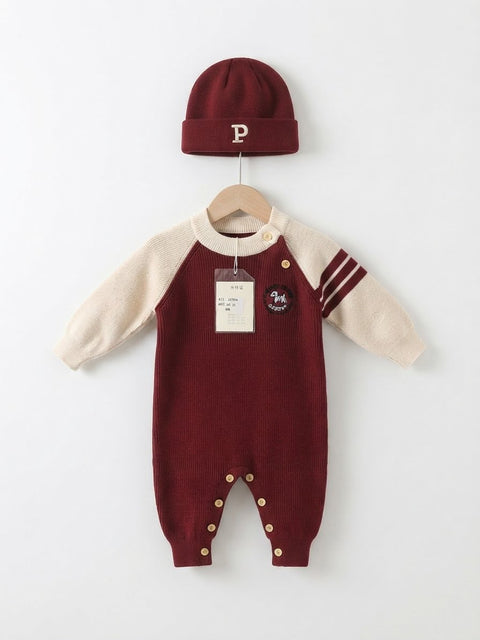 Warm crimson knit set