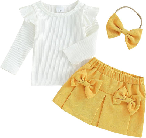 Little bow yellow set