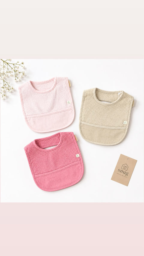 Snug baby pastel bib sets