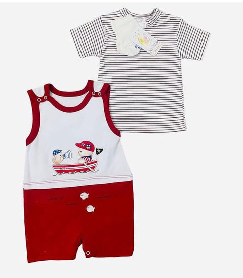Summer dungaree with socks