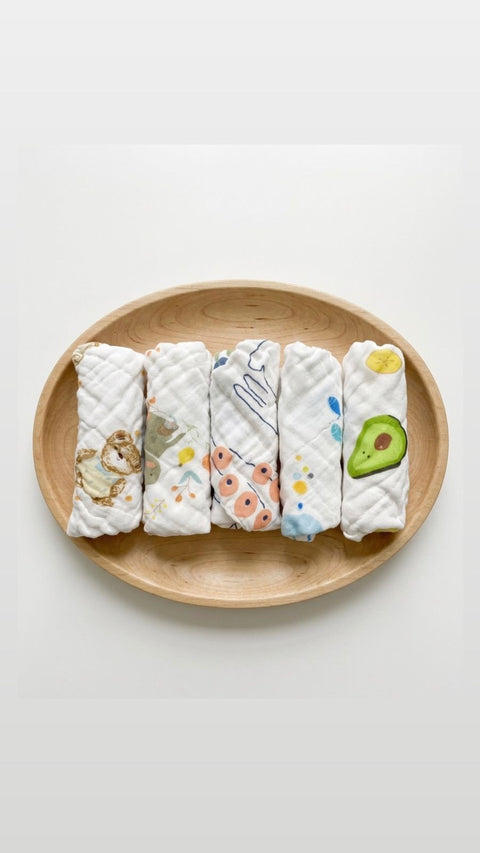 Muslin textured washcloths