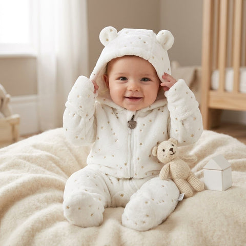 White star plush jumper