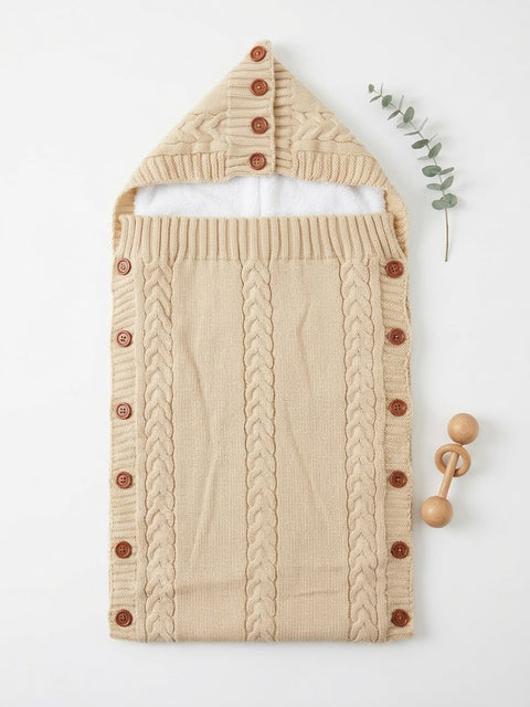 Cozy cable knit sleeping bag