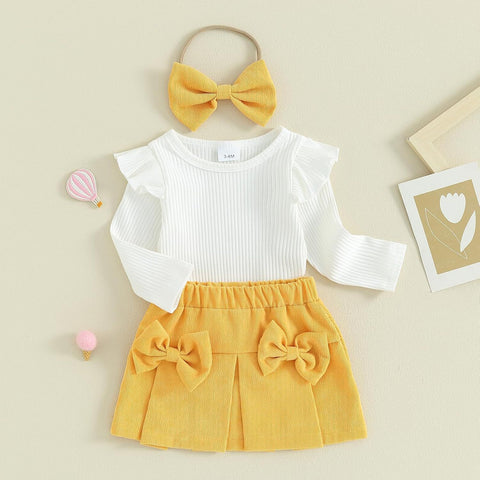 Little bow yellow set