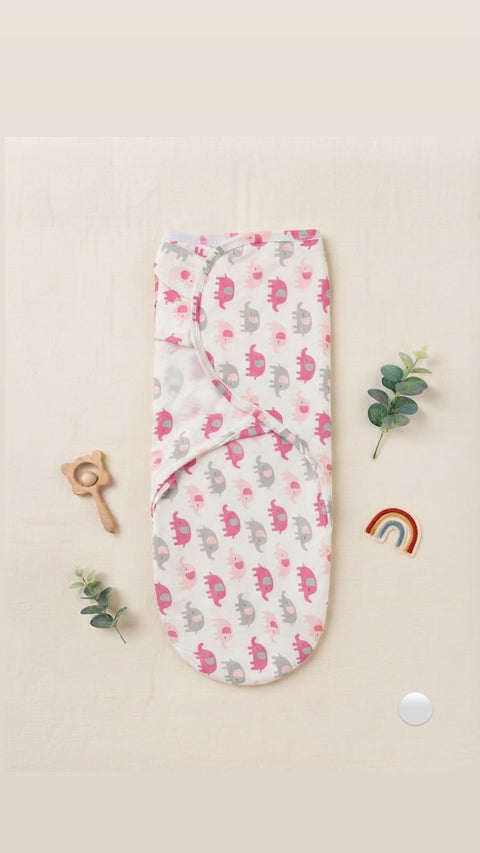 Pink and grey treasure swaddle