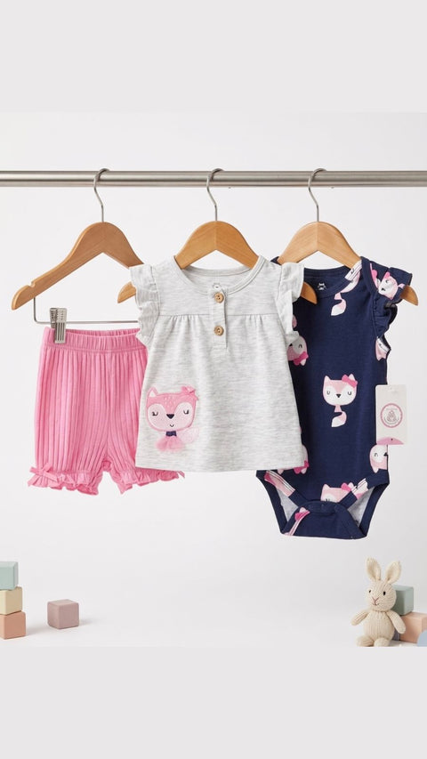 Pink kitty summer set