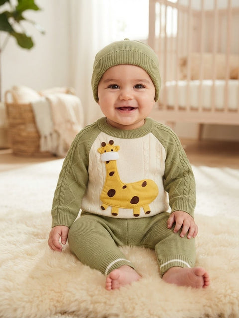 Gentle Giraffe Knit Set