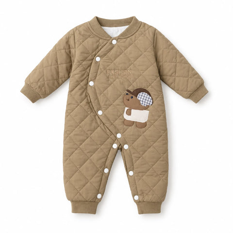 Mini bear quilted romper