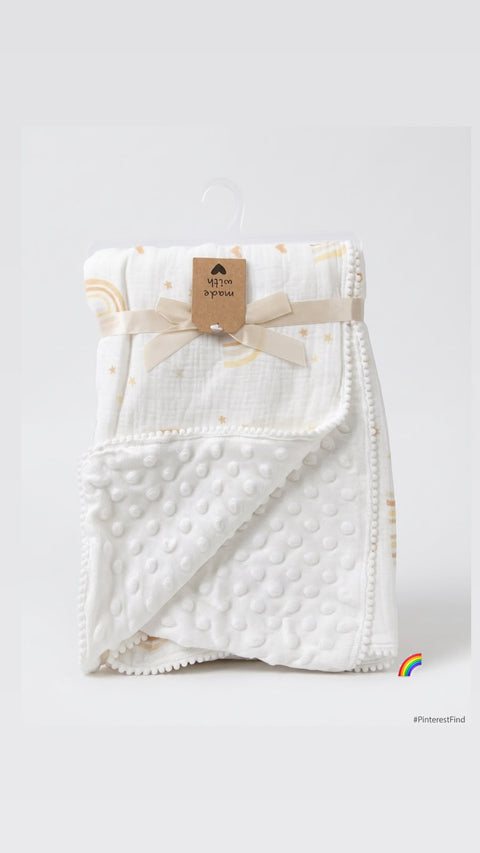 Little rainbow dreams muslin blanket