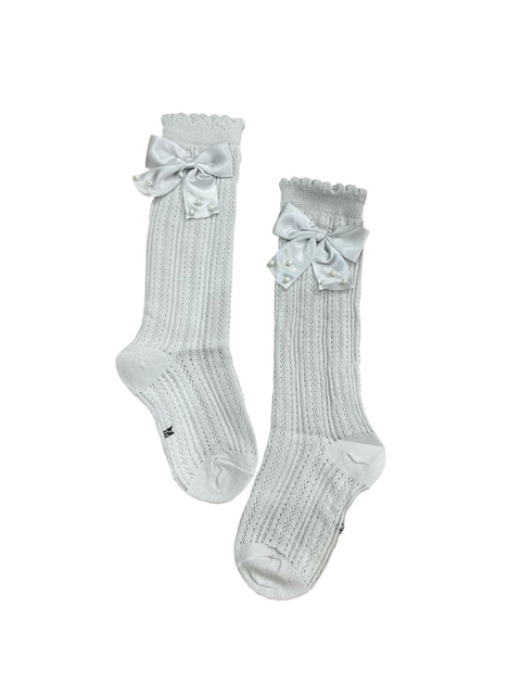 Beautiful pearl bow socks