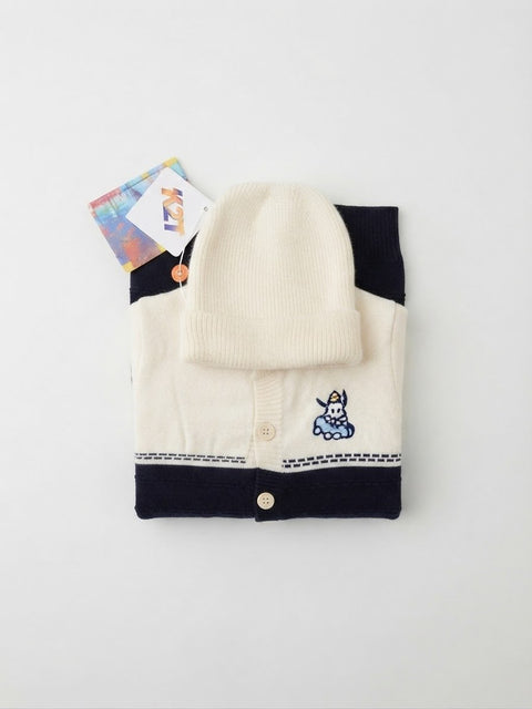 Midnight cloud baby knit set