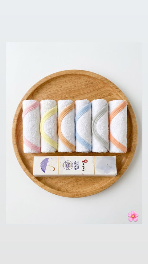 Pack of 6 basic washcloth