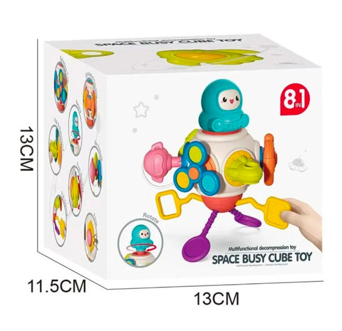 8 in 1 space cube sensory toy