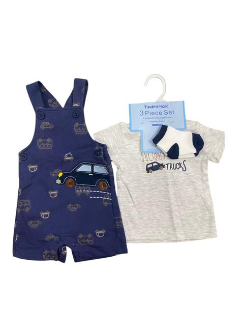 Monster truck dungaree set